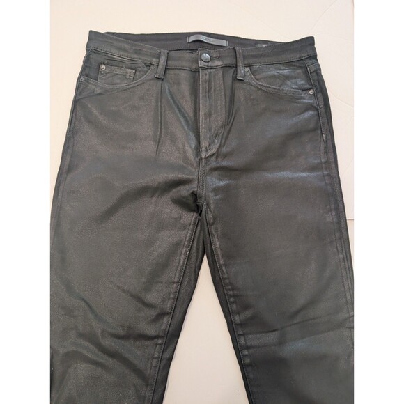 Joe's Jeans Black Sheen Skinny High Waisted 31 Ankle The Charlie - Picture 3 of 13